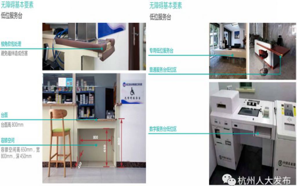 《無障礙設計規範》3.15低位服務設施：